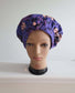 Colorful print satin lined bonnet headwrap