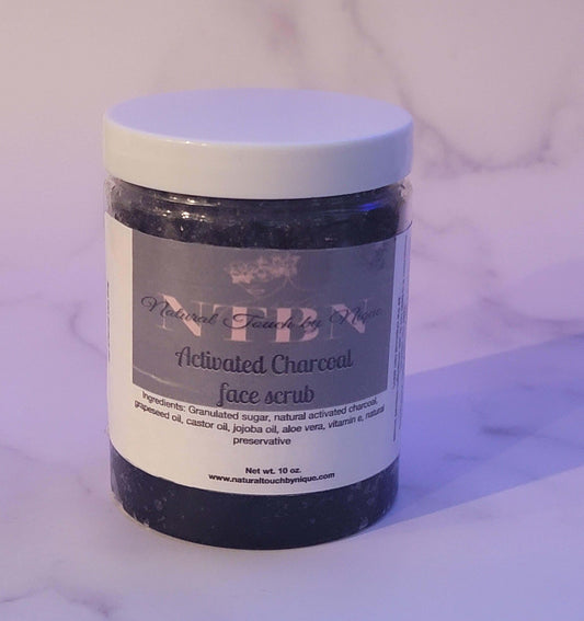 Activated charcoal face and body scrub