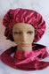 Solid color satin bonnet headwraps