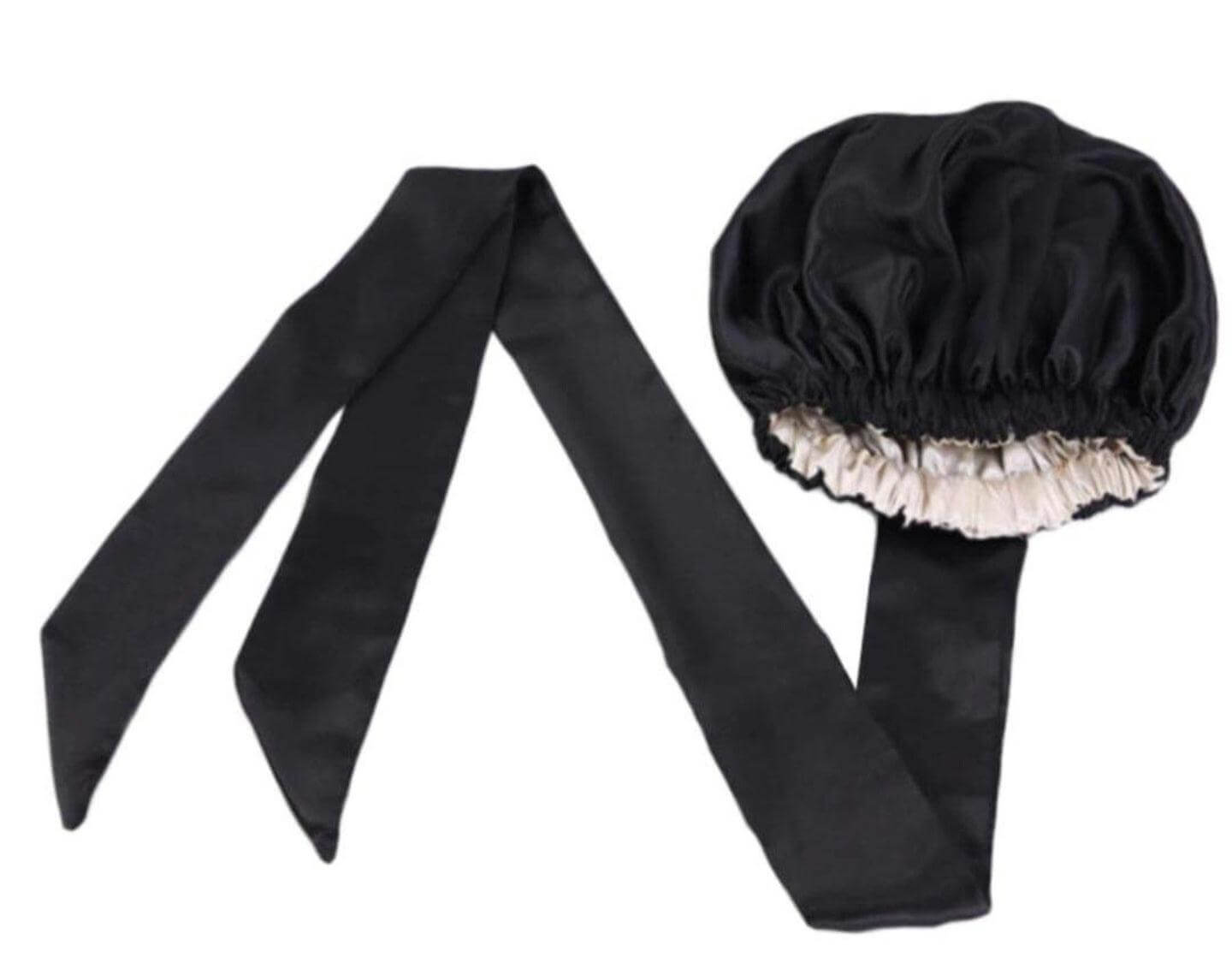 Solid color satin bonnet headwraps