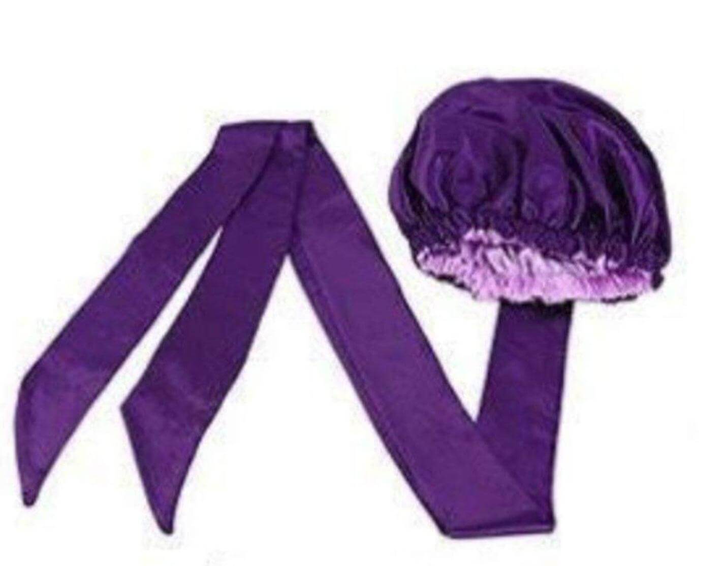 Solid color satin bonnet headwraps